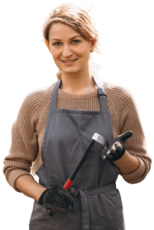 A friendly and skilled fence installation expert, equipped with tools and ready to provide top-notch service for securing and enhancing property boundaries.