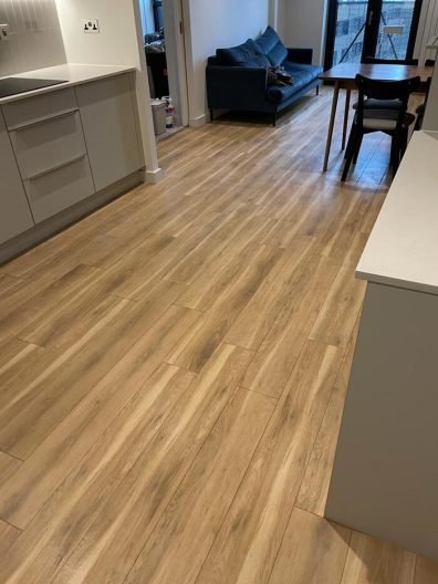 Clean living room floor after end of tenancy cleaning in Balham, SW12