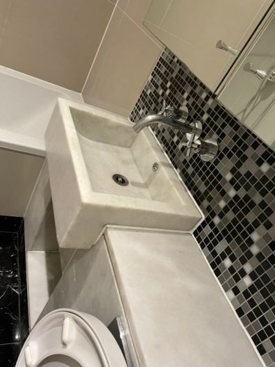 Pristine bathroom sink after end of tenancy cleaning in Chelsea, SW3