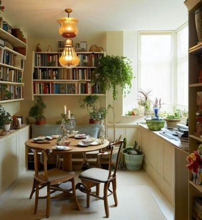 Bright and clean dining area with elegant décor, showcasing the results of professional end of tenancy cleaning in Pimlico, SW1.