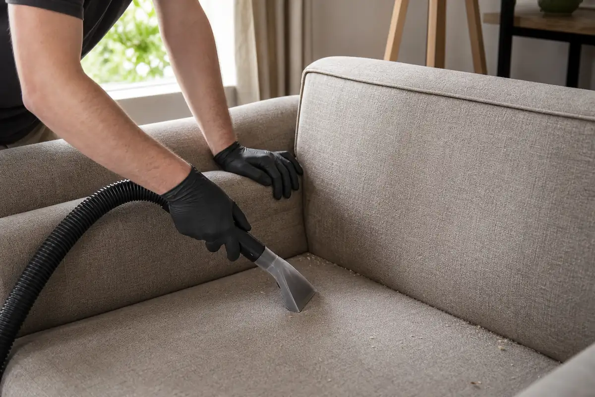 Best Way to Clean Sofa Fabric Safely 6 Vacuuming fabric sofa seams before spot cleaning