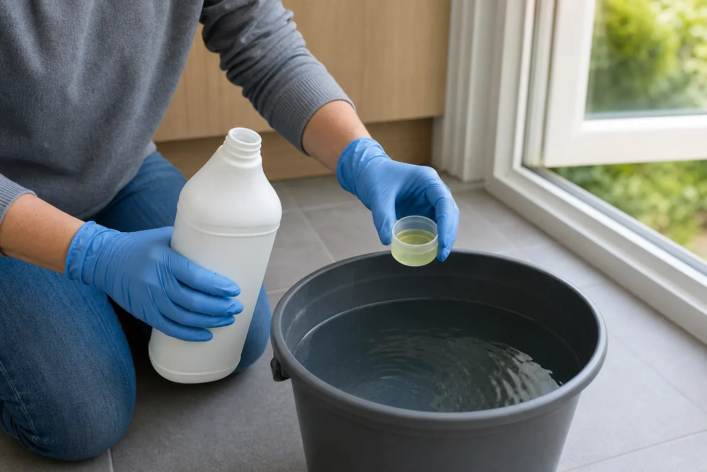 Cleaning Product Ingredients Explained: Read Labels and Choose Safely 5 Measuring a concentrated cleaning product according to its dilution instructions