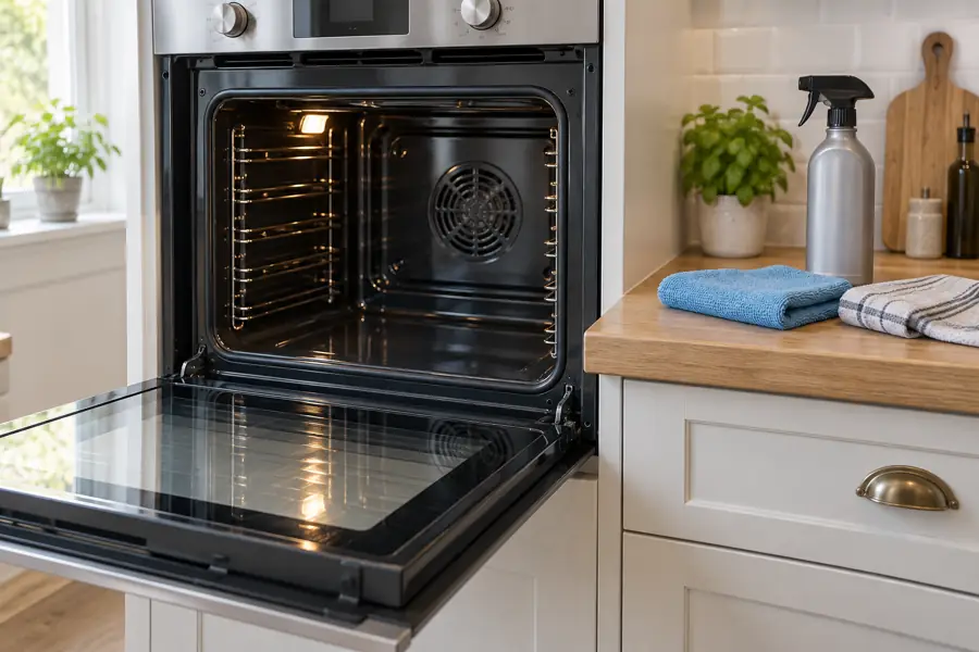 Are Oven Cleaners Toxic? 4 Clean open oven after product residue has been wiped and rinsed away